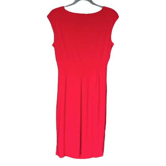 American Living Womens Midi Dress 12 Red Party Event Holiday Occasion Cocktail - Picture 2 of 8